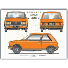 Peugeot 104 Zs poster - AG-PR02 - PR02 - 36617681497802