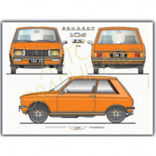 Poster Peugeot 104 Zs