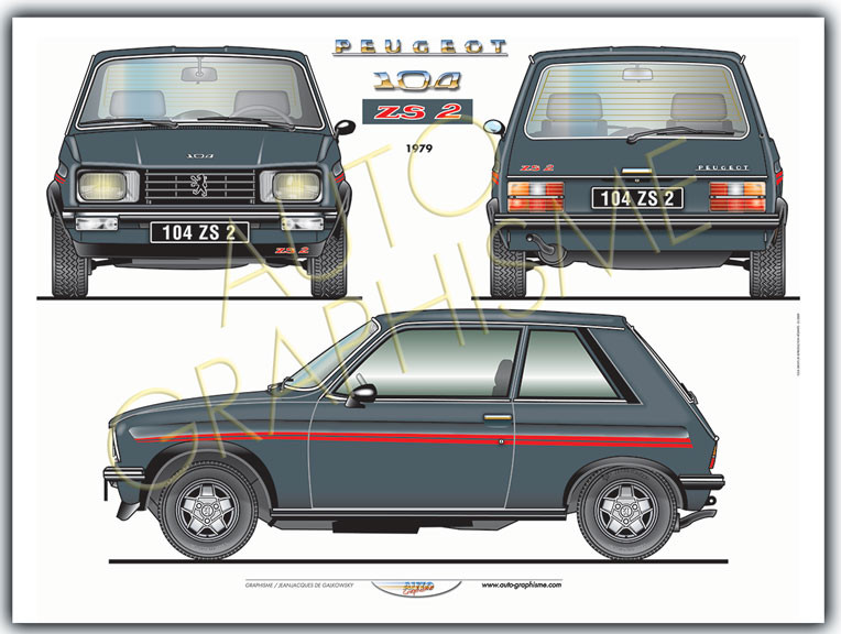 Afiș Peugeot 104 ZS2 - AG-PE03 - PE03 - 36617681497812