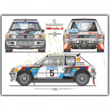 Poster Peugeot 205 T16