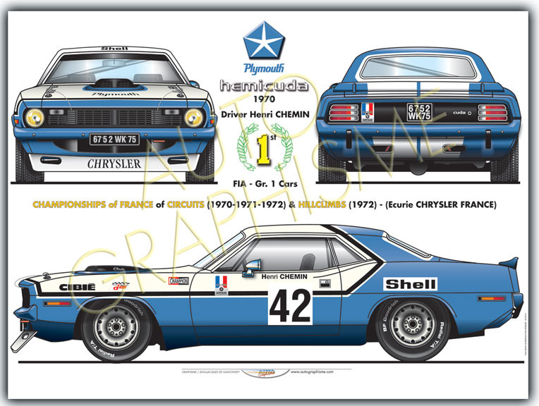 Plymouth Hemicuda poster - AG-PL01 - PL01 - 36617681497842