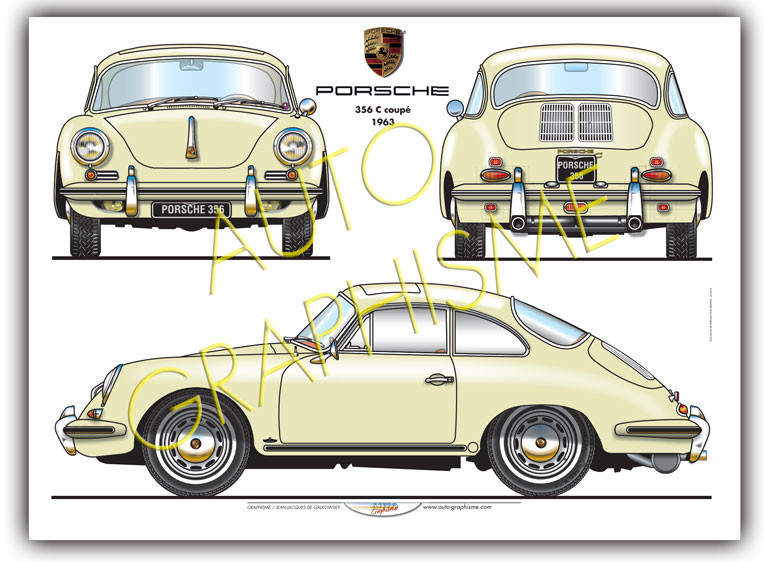 Poster Porsche 356 C - AG-PO01 - PO01 - 36617681497852