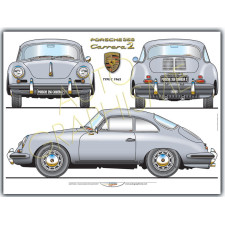 PORSCHE 356 Carrera 2 C Poster - AG-PO02 - PO02 - 36617681497862