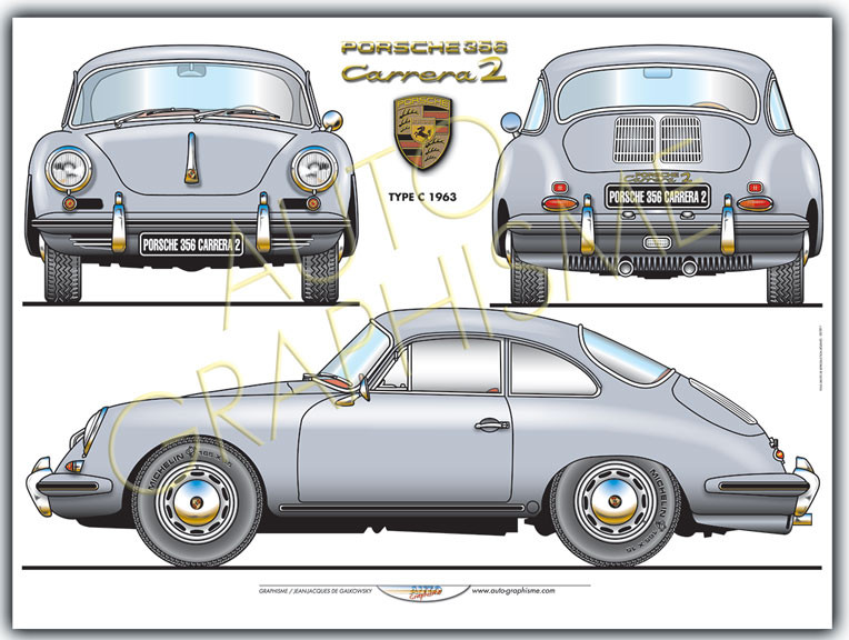 PORSCHE 356 Carrera 2 C Poster - AG-PO02 - PO02 - 36617681497862