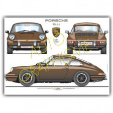 Poster Porsche 911 2.4L 1972