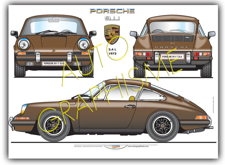 Poster Porsche 911 2.4L 1972 - AG-PO04 - PO04 - 36617681497882