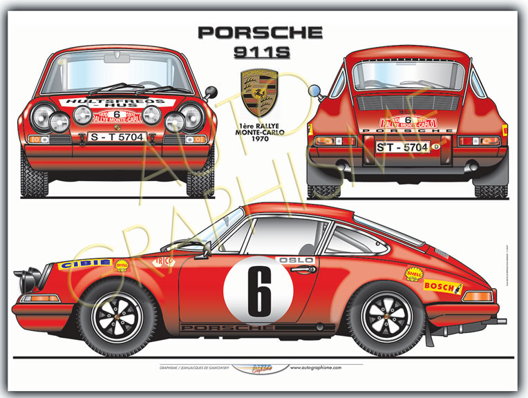 Porsche 911 S Monte Carlo poster - AG-PO05 - PO05 - 36617681497892