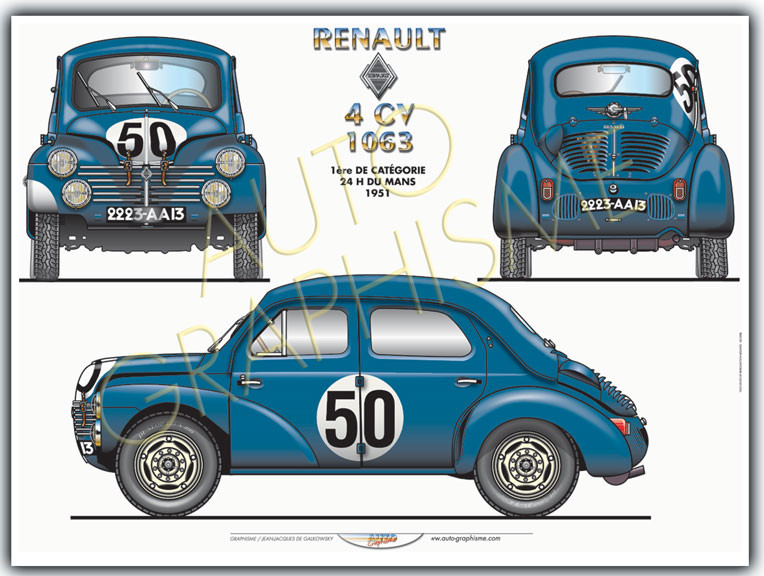Renault 4 Cv 1063 poster - AG-RE01 - RE01 - 36617681497929