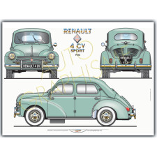 Renault 4 Cv Sport 55 poster - AG-RE02 - RE02 - 36617681497939