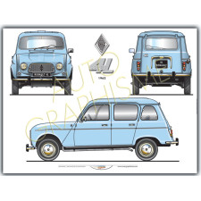 Affiche Renault 4L 1962 - AG-RE03 - RE03 - 36617681497949