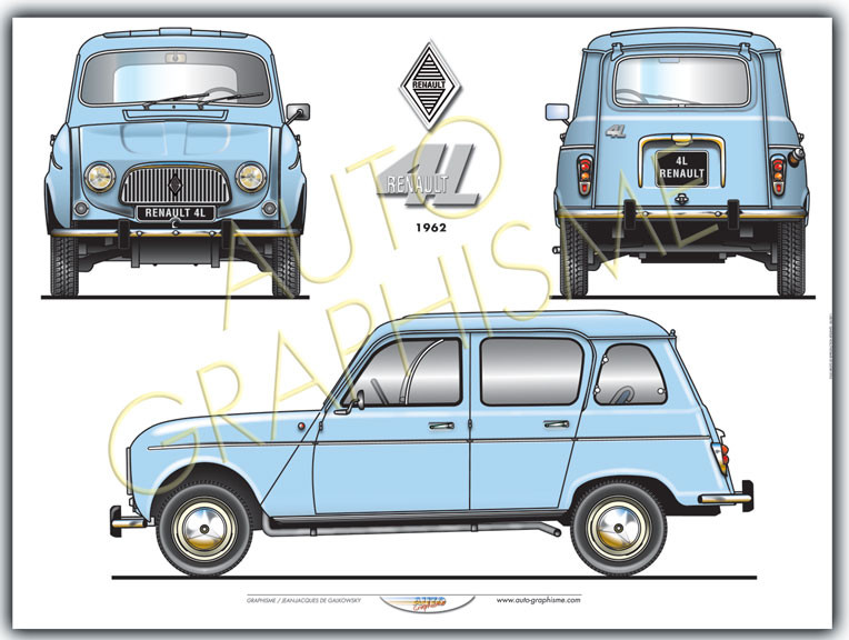 1962 Renault 4L poster - AG-RE03 - RE03 - 36617681497949