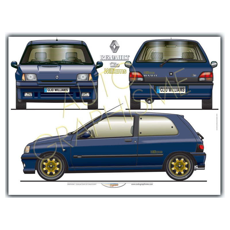 Renault Clio Williams poster - AG-RE04 - RE04 - 36617681497959