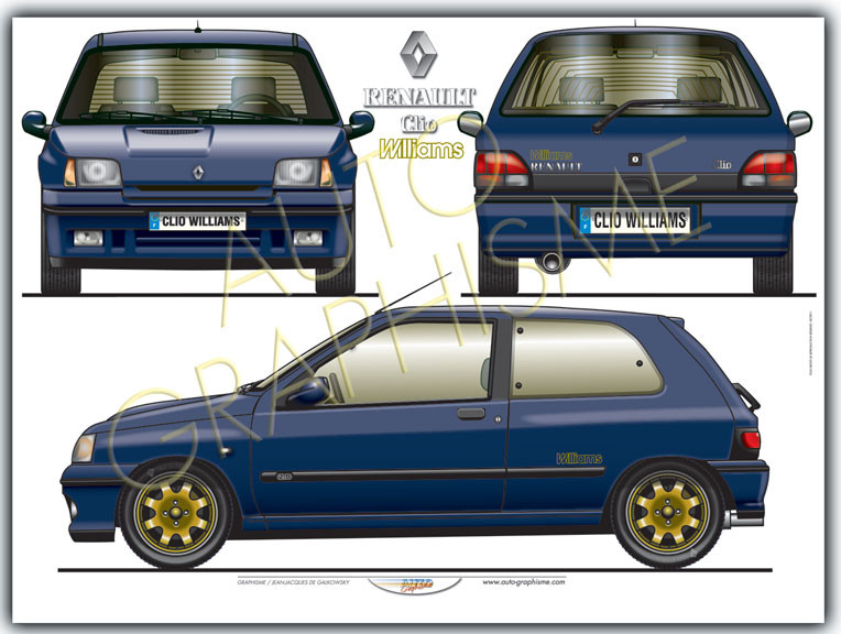 Afiş Renault Clio Williams - AG-RE04 - RE04 - 36617681497959