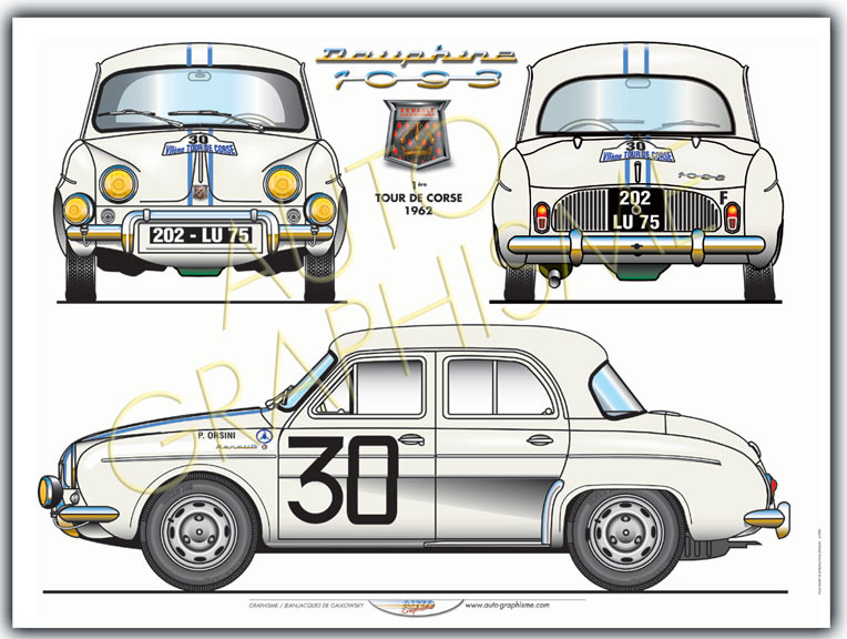 Poster Renault Dauphine 1093 - AG-RE05 - RE05 - 36617681497969