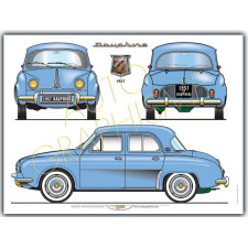Affiche Renault Dauphine 1957 - AG-RE06 - RE06 - 36617681497979