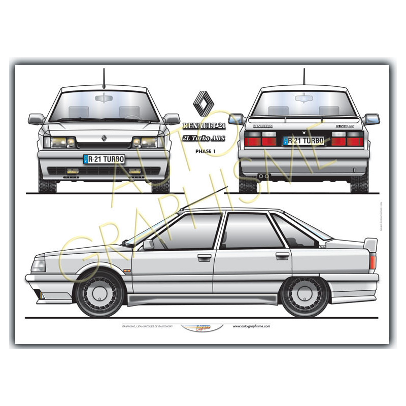 Renault R21 Turbo Phase 1 poster - AG-RE07 - RE07 - 36617681497989
