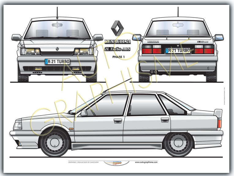 Afiş Renault R21 Turbo Faza 1 - AG-RE07 - RE07 - 36617681497989