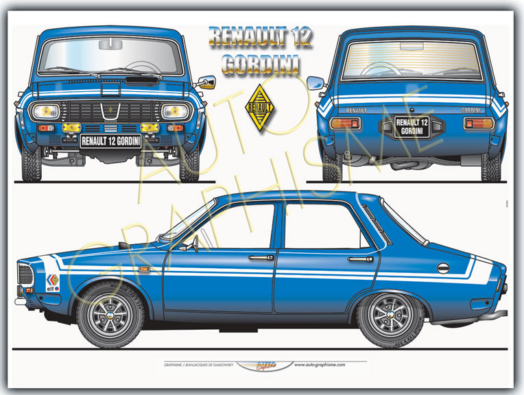 Poster Renault R12 Gordini - AG-RE08 - RE08 - 36617681497999