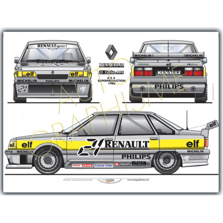 Poster Renault R21 Turbo Production