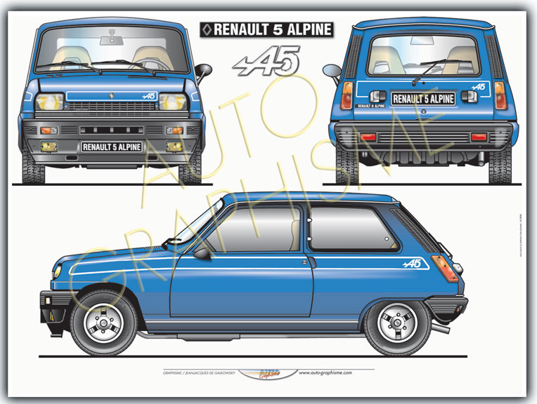 Poster Renault R5 Alpine - AG-RE10 - RE10 - 36617681498015