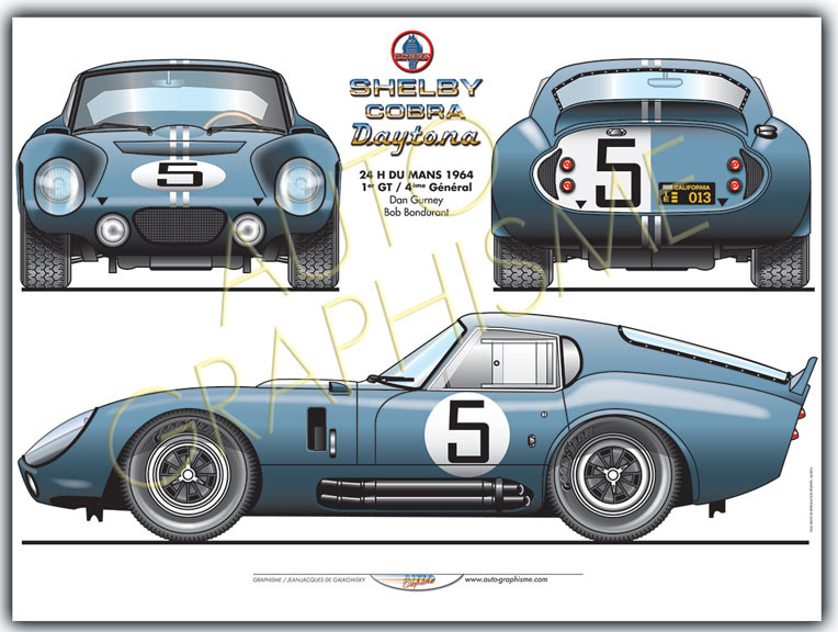 Poster Shelby Cobra Daytona - AG-SH03 - SH03 - 36617681498095