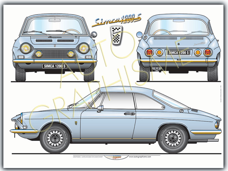 Simca 1200 S poster - AG-SI01 - SI01 - 36617681498102