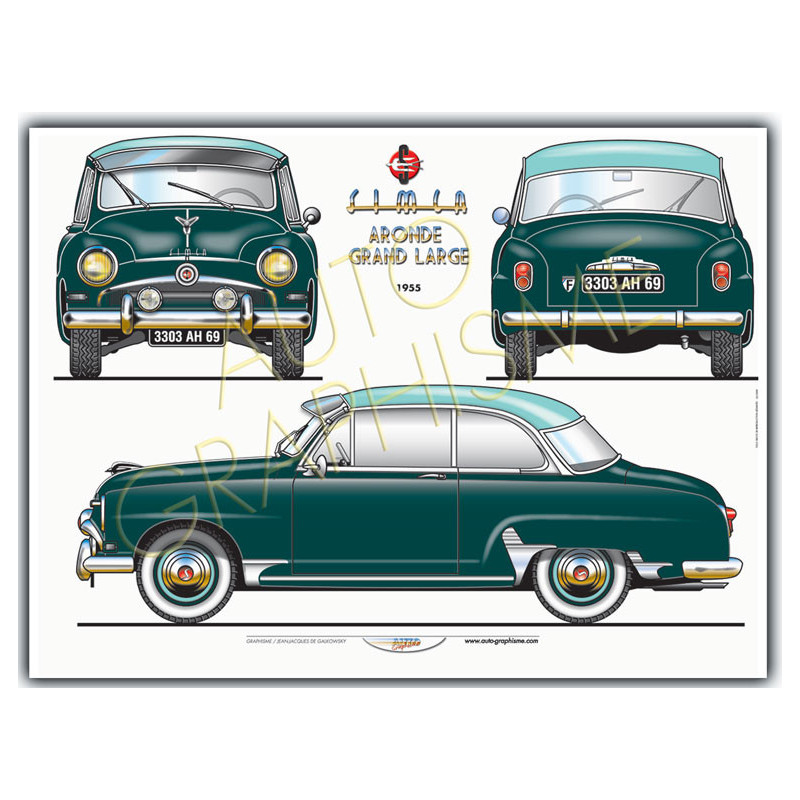 Simca Aronde Grote Poster - AG-SI02 - SI02 - 36617681498112