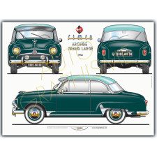 Simca Aronde Grote Poster - AG-SI02 - SI02 - 36617681498112