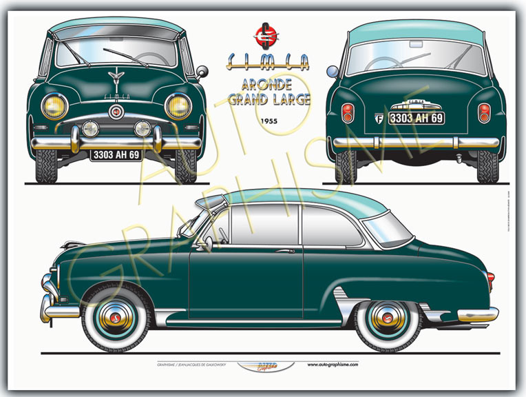 Poster Simca Aronde Grand Large - AG-SI02 - SI02 - 36617681498112
