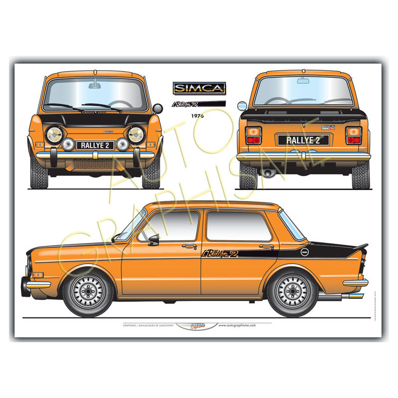 Affiche Simca Rallye 2 1976 - AG-SI05 - SI05 - 36617681498142