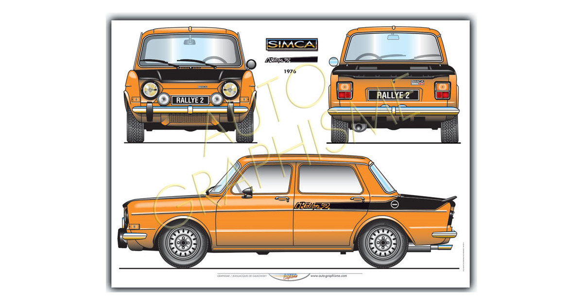 Simca Rallye 2 1976 poster