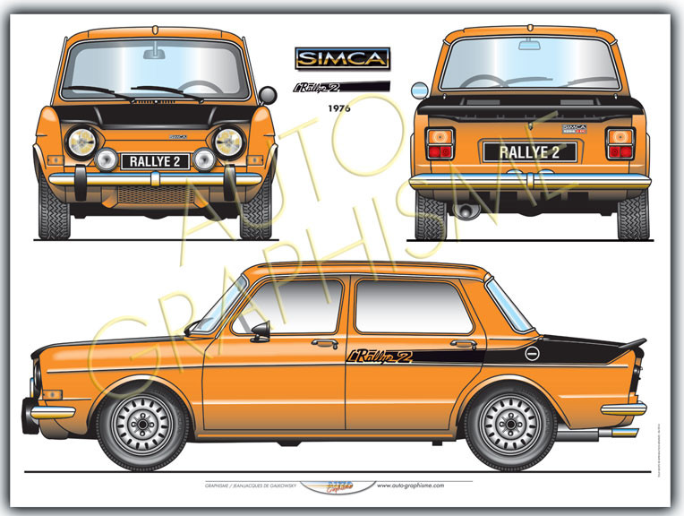 Poster Simca Rallye 2 1976 - AG-SI05 - SI05 - 36617681498142
