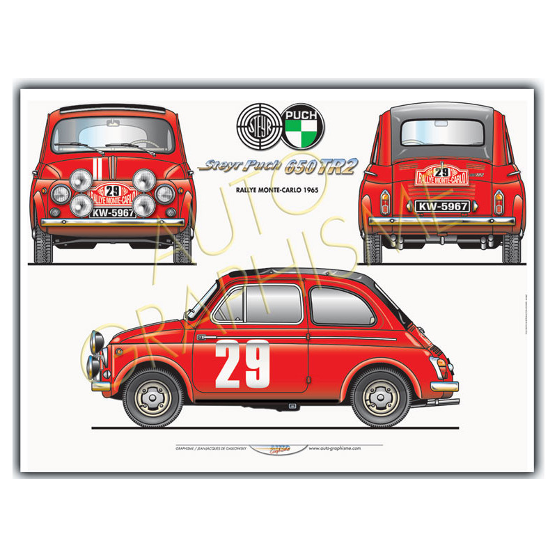 Steyr Poster - Puch 650 TR2 Mc - AG-ST01 - ST01 - 36617681498152
