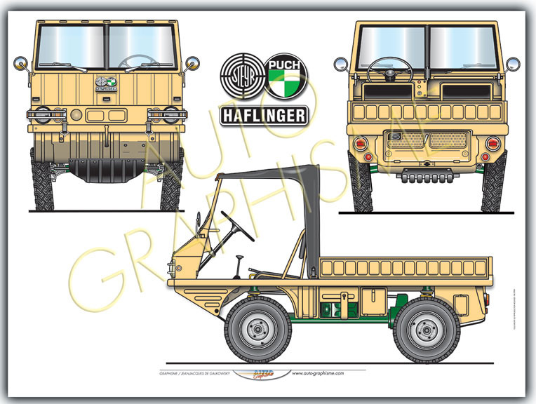 Steyr - Puch Haflinger poster - AG-ST02 - ST02 - 36617681498162