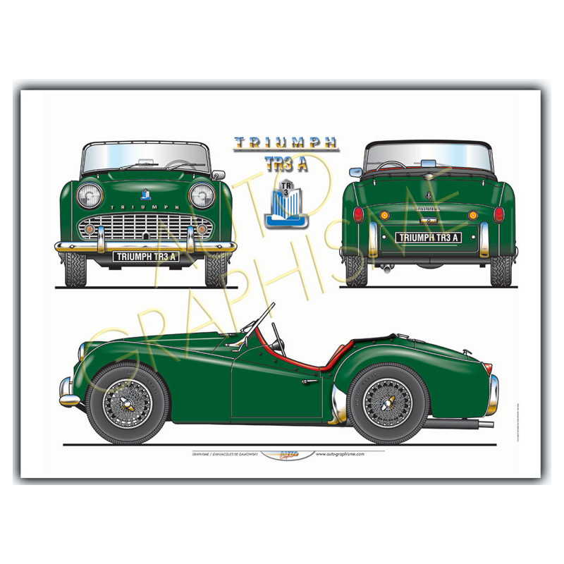 Triumph TR3 A Poster - AG-TR01 - TR01 - 36617681498192