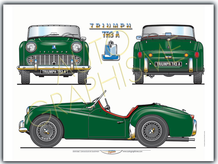 Triumph TR3 A Poster - AG-TR01 - TR01 - 36617681498192