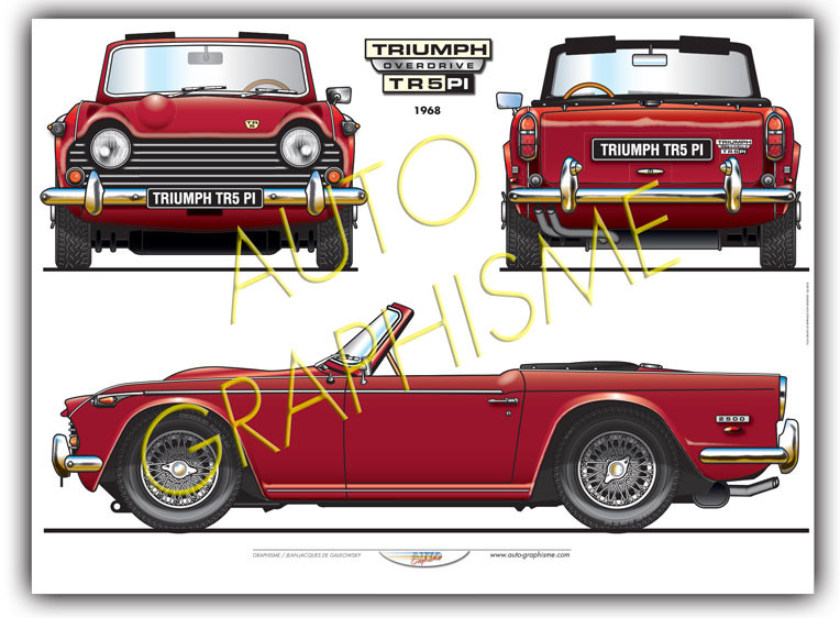 Triumph TR5 Pi Poster - AG-TR02 - TR02 - 36617681498209