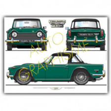 Poster Triumph TR5 Pi Capotée