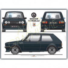 Poster Volkswagen Golf GTi 16s Ottinger