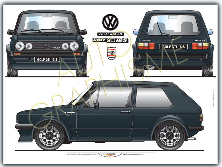 Afiş Volkswagen Golf GTI 16s Ottinger - AG-VW01 - VW01 - 36617681498229