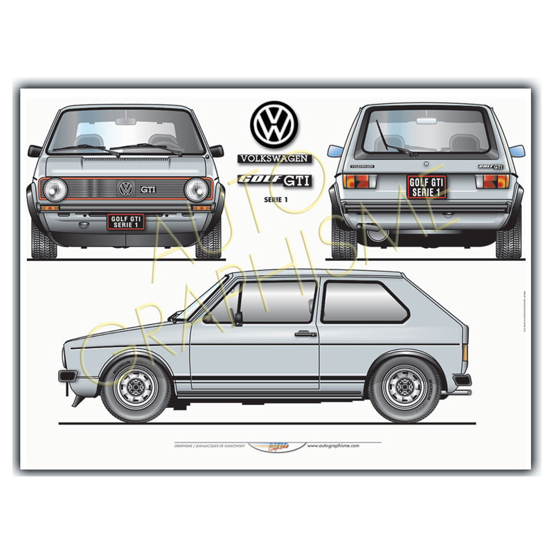Volkswagen Golf GTi serie 1 Poster - AG-VW02 - VW02 - 36617681498239