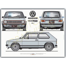 Volkswagen Golf GTi serie 1 Poster - AG-VW02 - VW02 - 36617681498239