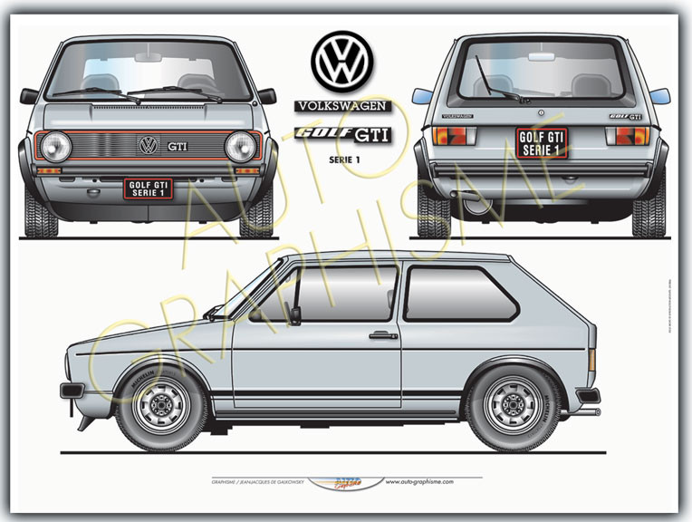 Volkswagen Golf GTi Series 1 Poster - AG-VW02 - VW02 - 36617681498239