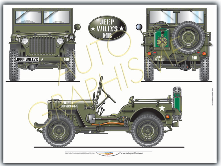 Poster Willys Jeep Mb - AG-WIL01 - WIL01 - 36617681498249