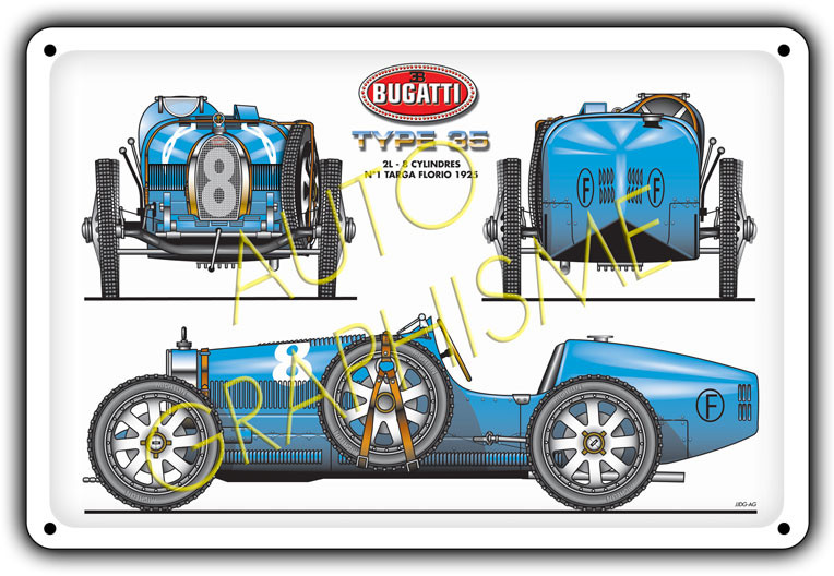 Bugatti Type 35 Metal Panel - AG-FO-002 - FO-002 - 3661768835074