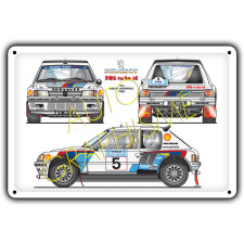 Pannello metallico Peugeot 205 TURBO 16 - AG-FO-004 - FO-004 - 36617681517601