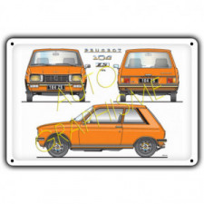 Plaque Métallique Peugeot 104 ZS