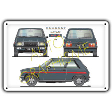 Metalen plaat PEUGEOT 104 ZS2 - AG-FO-006 - FO-006 - 36617681517621