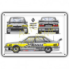 Plaque Métallique Renault 21 Turbo production