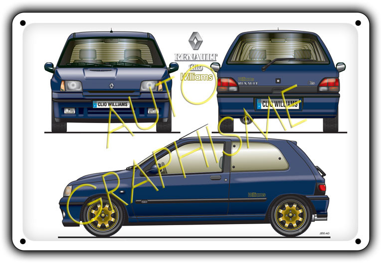 Clio Williams Naamplaatje - AG-FO-011 - FO-011 - 36617681517671
